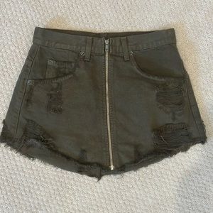 Dark Jean Skirt